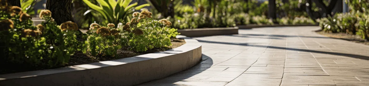 Beautiful patio landscaping with fire pit